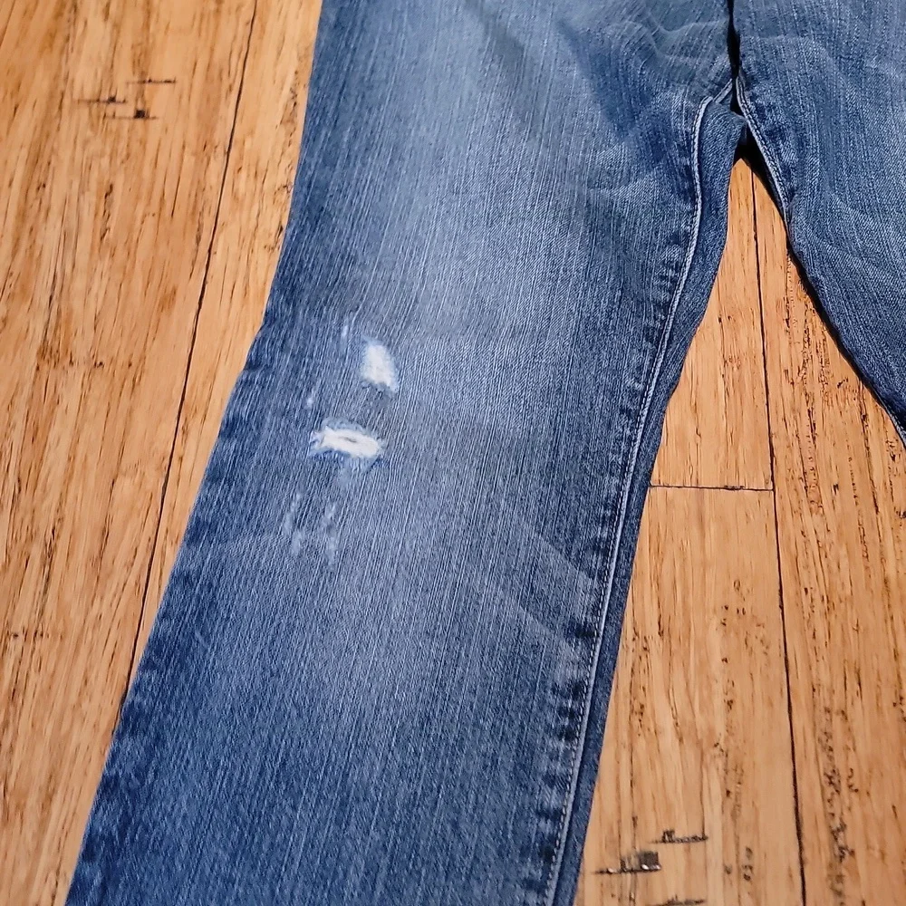 Abercrombie And Fitch Blue Distressed Jeans ERIN - Picture 3 of 9